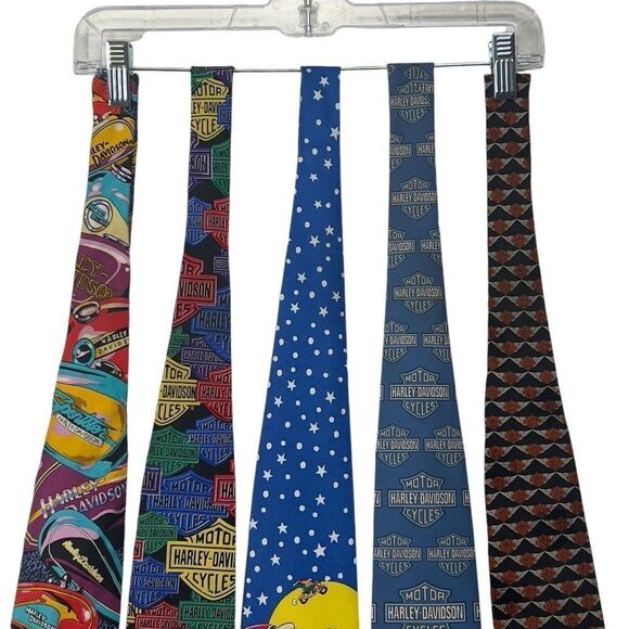 LOT of 5! Harley Davidson Ties ice for each season! Harley Davidson Christmas - Picture 3 of 16